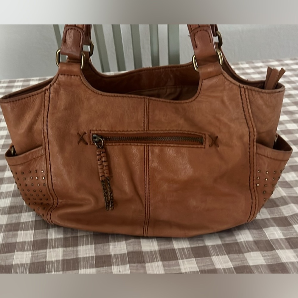 The Sak Tan Leather Shoulder Bag